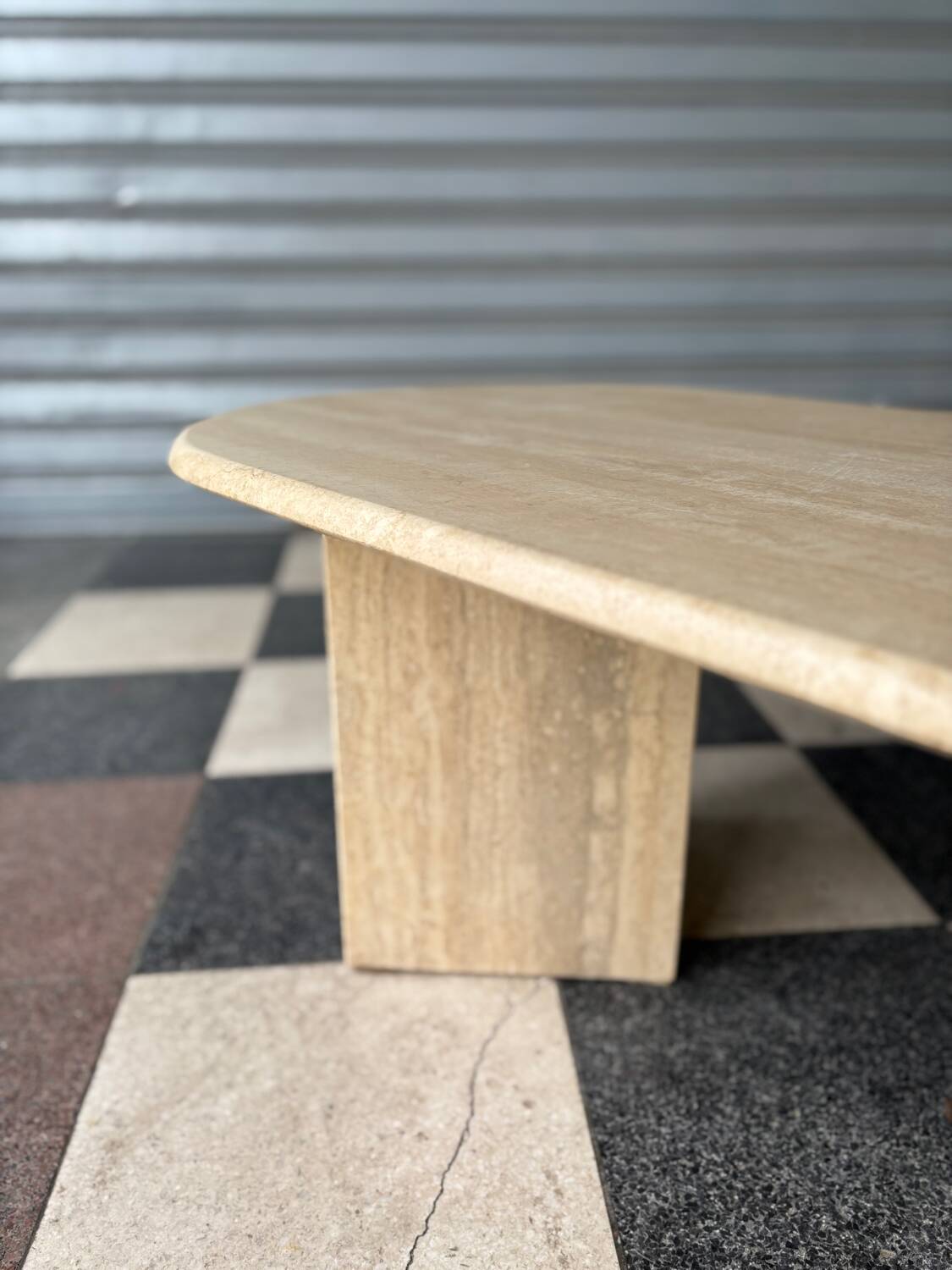 Vintage travertine coffee table