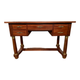 Empire style desk in mahogany and XX century veneer