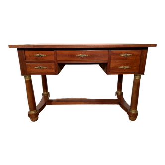 Empire style desk in mahogany and XX century veneer