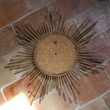 Rattan sun mirror