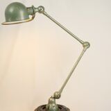 Table lamp jielde 2 arms on wooden base