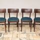 Set of four ton chairs, czechoslovakia, 1960s