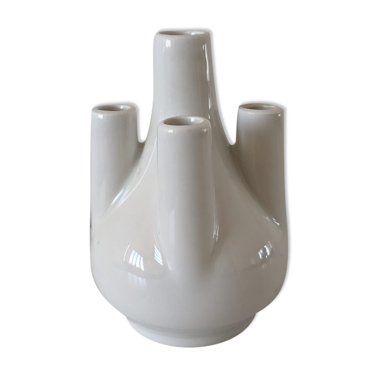 Vase soliflore 5 stems white