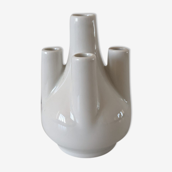 Vase soliflore 5 tiges blanc