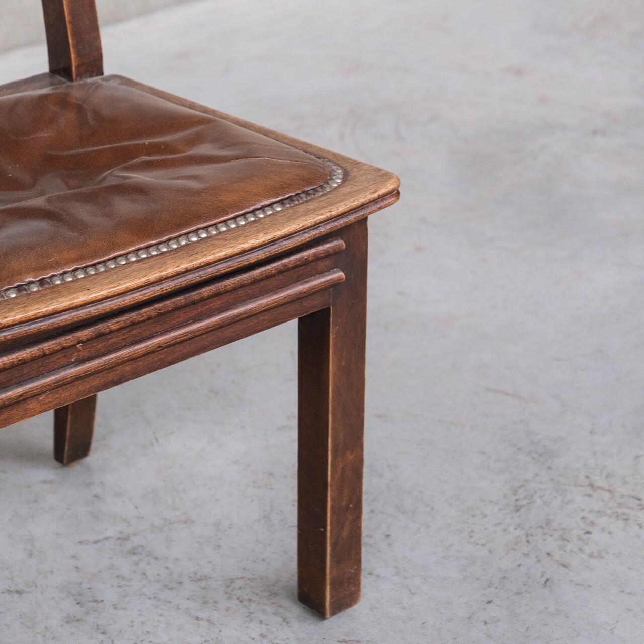 6 French deco oak dining chairs