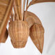 Grand lustre « cocotier » « palmier » en rotin