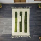 Handmade pure wool rug, size 100 x 200 cm