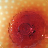 Red glass vase/cup/Italy/vintage/XXL size