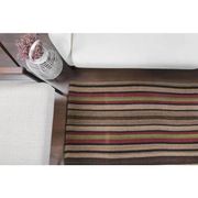 Vintage Turkish Oushak Handmade Wool Cotton Brown Kilim Area Rug 136x214