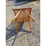 Vintage rattan and wicker armchair