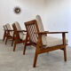 Set of 4 armchairs beech scandinavian