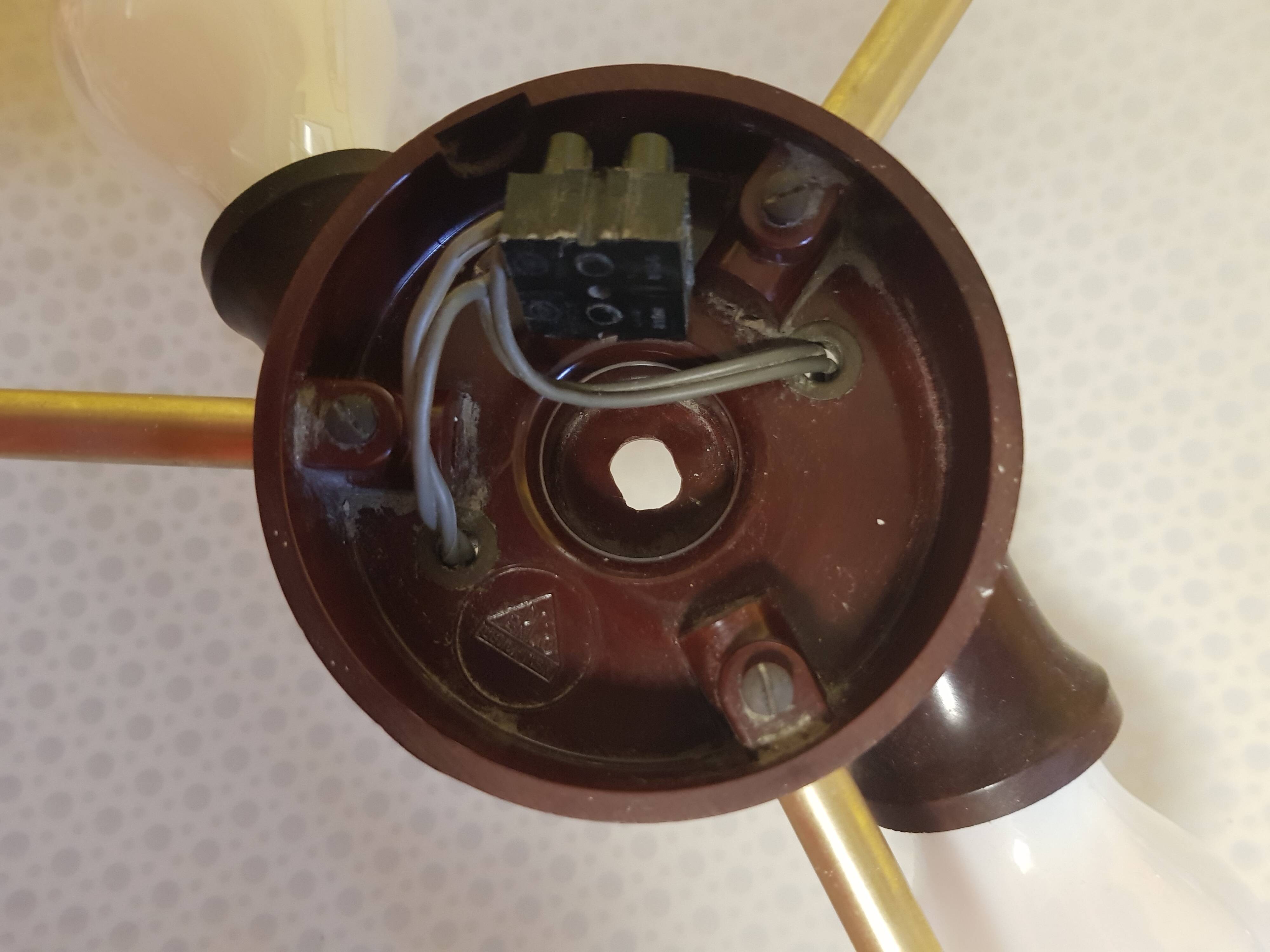 Vintage ceiling light from the 1960s.