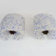 Pair of vintage wall sconces in transparent and wavy blue perspex. Year 60