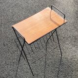 Porte-revue en bois et métal