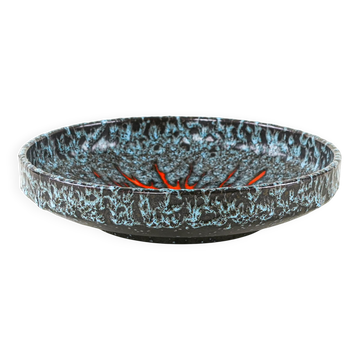 Assiette en céramique, design allemand, années 1960, fabriquée en Allemagne de l'Ouest.