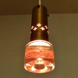 Set of two brass and glass pendant lamps for Örsjö Belysning, Sweden 1960's