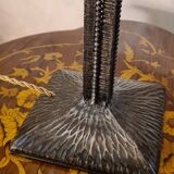 old art nouveau lamp, edgar brandt, tiffany style lampshade 37x28