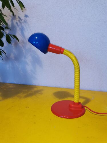 Lampe flexible multicolore postmoderne 1980