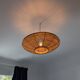 Suspension design cercles en rotin