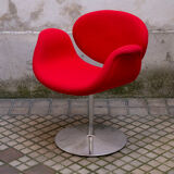 Armchair "little tulip" red by Pierre Paulin 1970