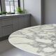Arabescato Vagli Knoll Original Eero Saarinen Table tulipe ovale en marbre