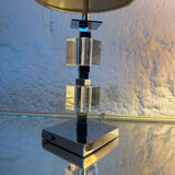 Art Deco lamp in chrome and crystal