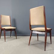 Set of 6 mid century italian dining chairs, 1950s - set of 6
