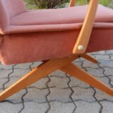 Mid Century Transformable Scissor Easy Chair