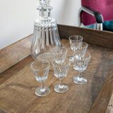 Baccarat crystal liqueur service – refined set - 7 pieces