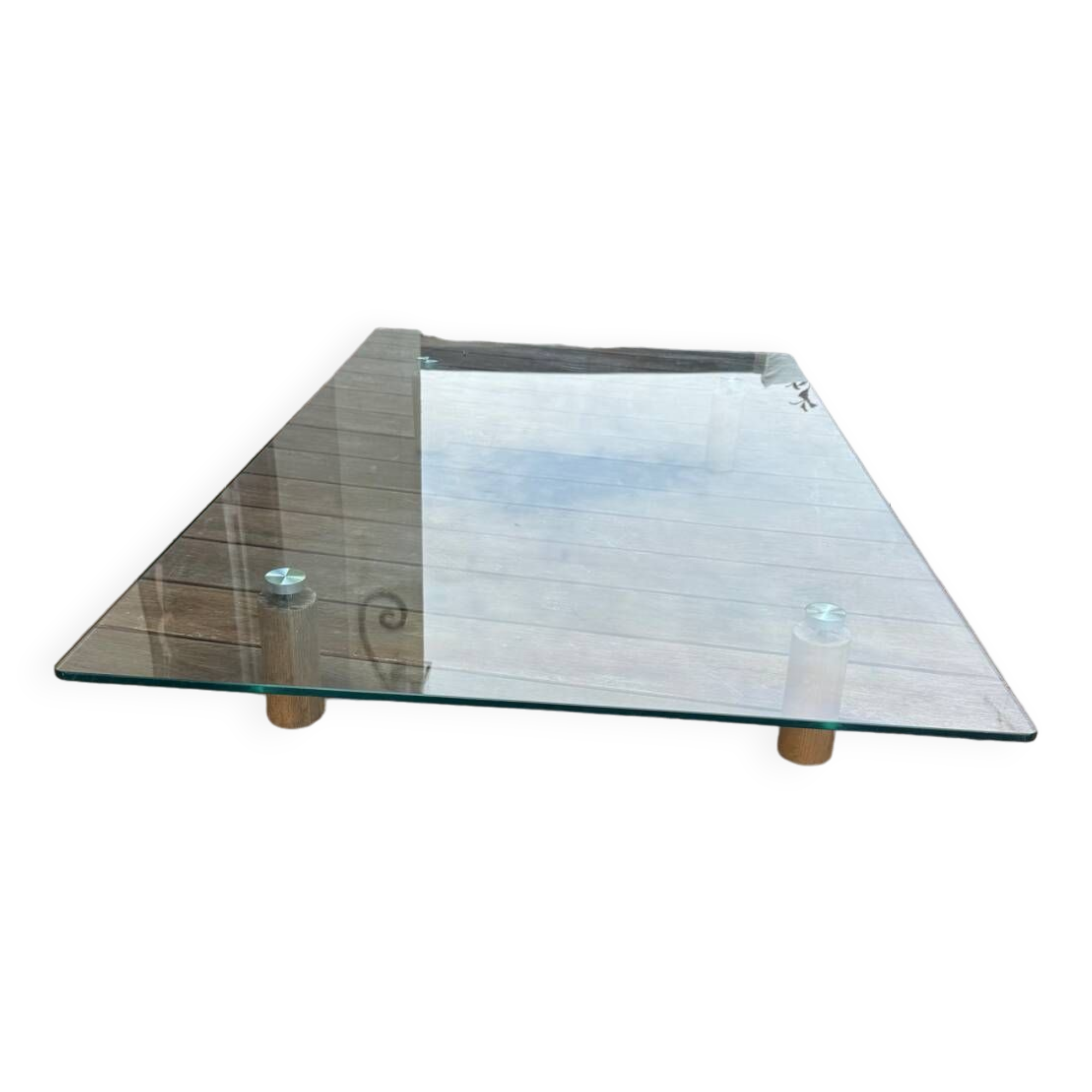 Glass coffee table