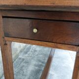 Rustic burgundy farm table 19th -1m80