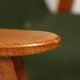 Fauteuil vintage vert mousse, bois de chêne, entièrement restauré
