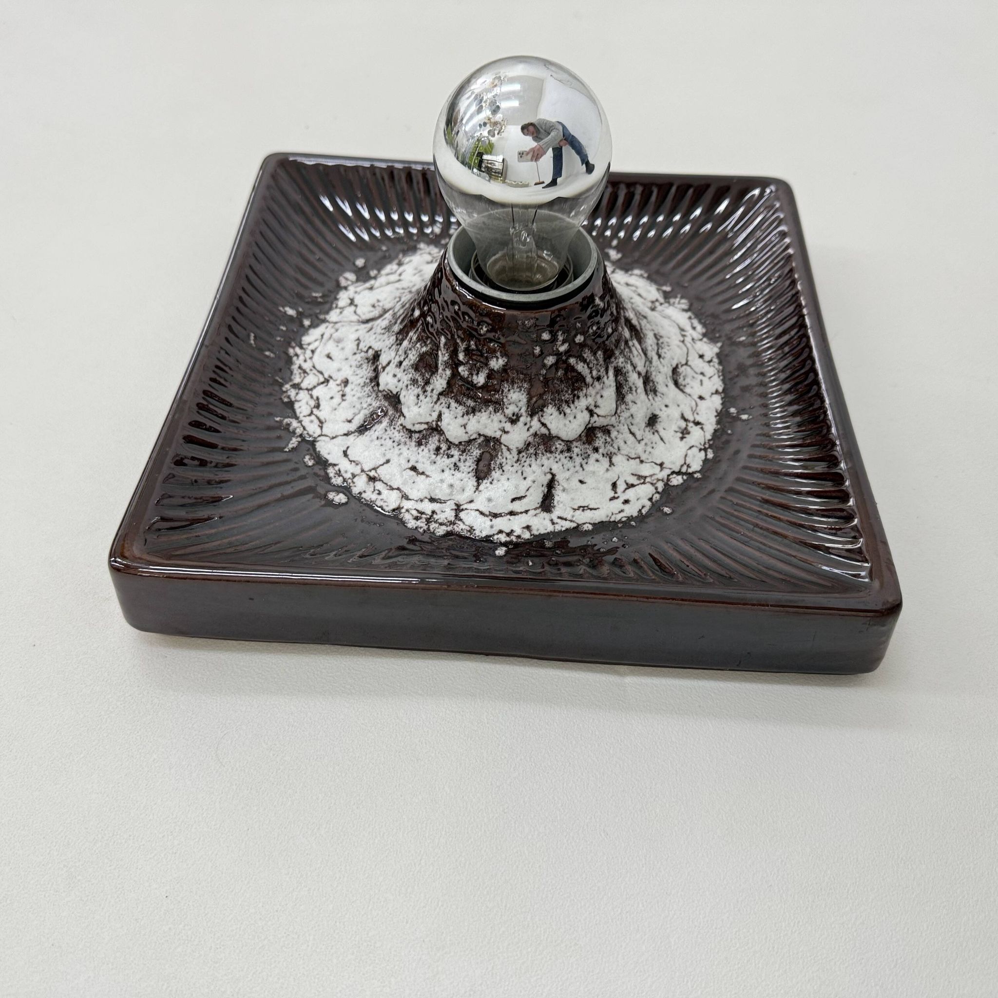 Applique/plafonnier en céramique design ouest-allemand, années 1970