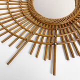 Ortf rattan sun mirror from the 60s