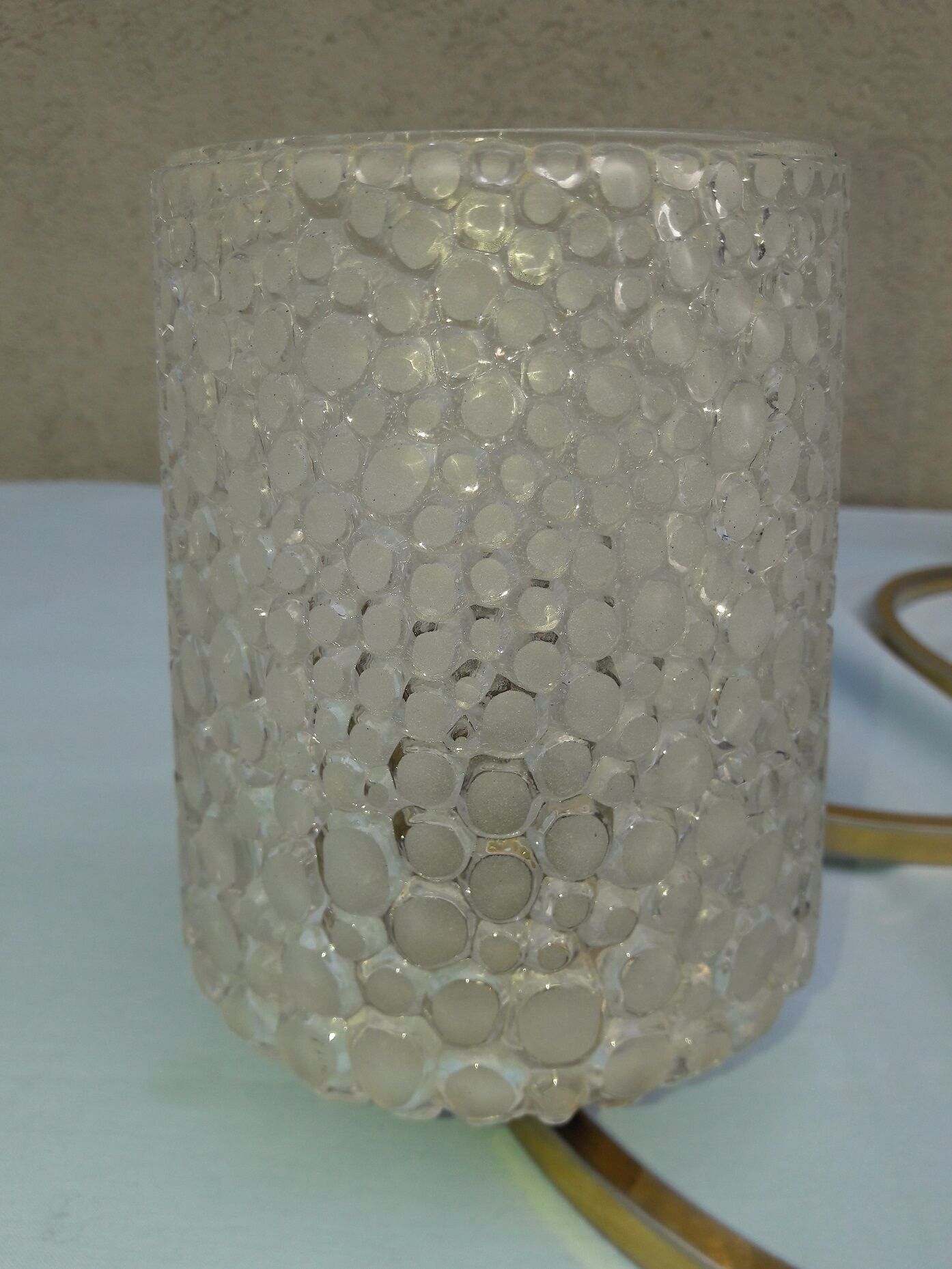 Metal and glass chandelier