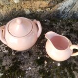 Sweeten and creamer Digoin Sarreguemines powder pink