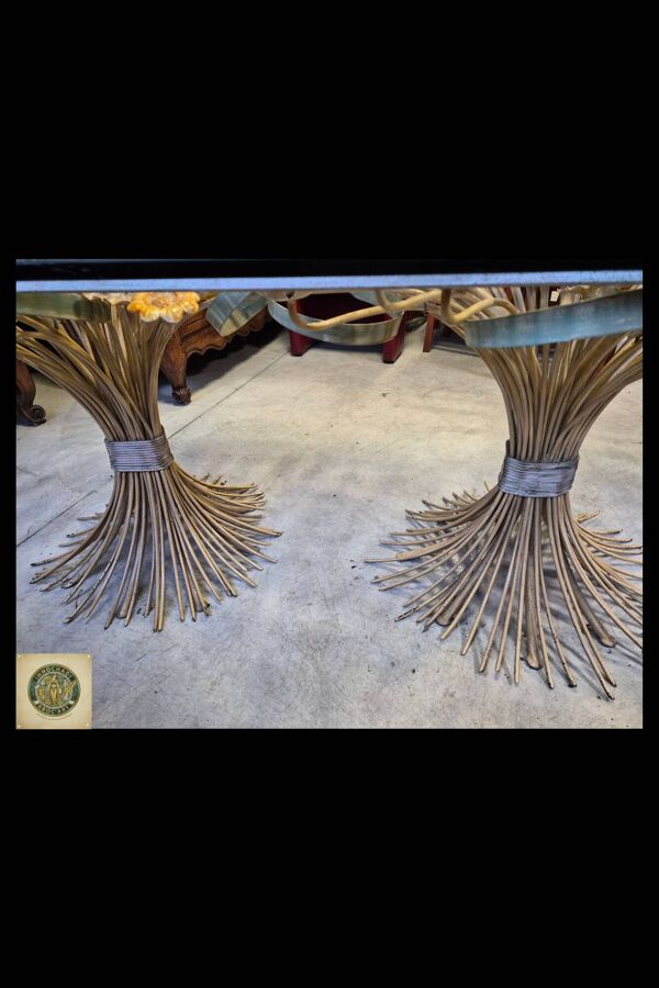 Table de salle à manger au design de gerbe de blé originale et intemporelle
