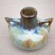 Art nouveau vase, vintage vase, enameled stoneware vase, attributed to Gilbert Metenier, vase with handles