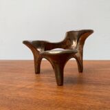 Vintage German brutalist metal candlestick by Harjes