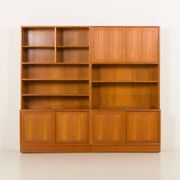 Danish mid century modular bookcase in teak by Poul Hundevad Denmark  1970