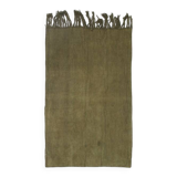 4x6 Army Green Vintage Kilim Rug, 114x184Cm