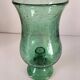 Mint green bubbled glass photophore – Biot glassware