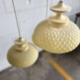 Vintage cascade chandelier / glazed effect pendant