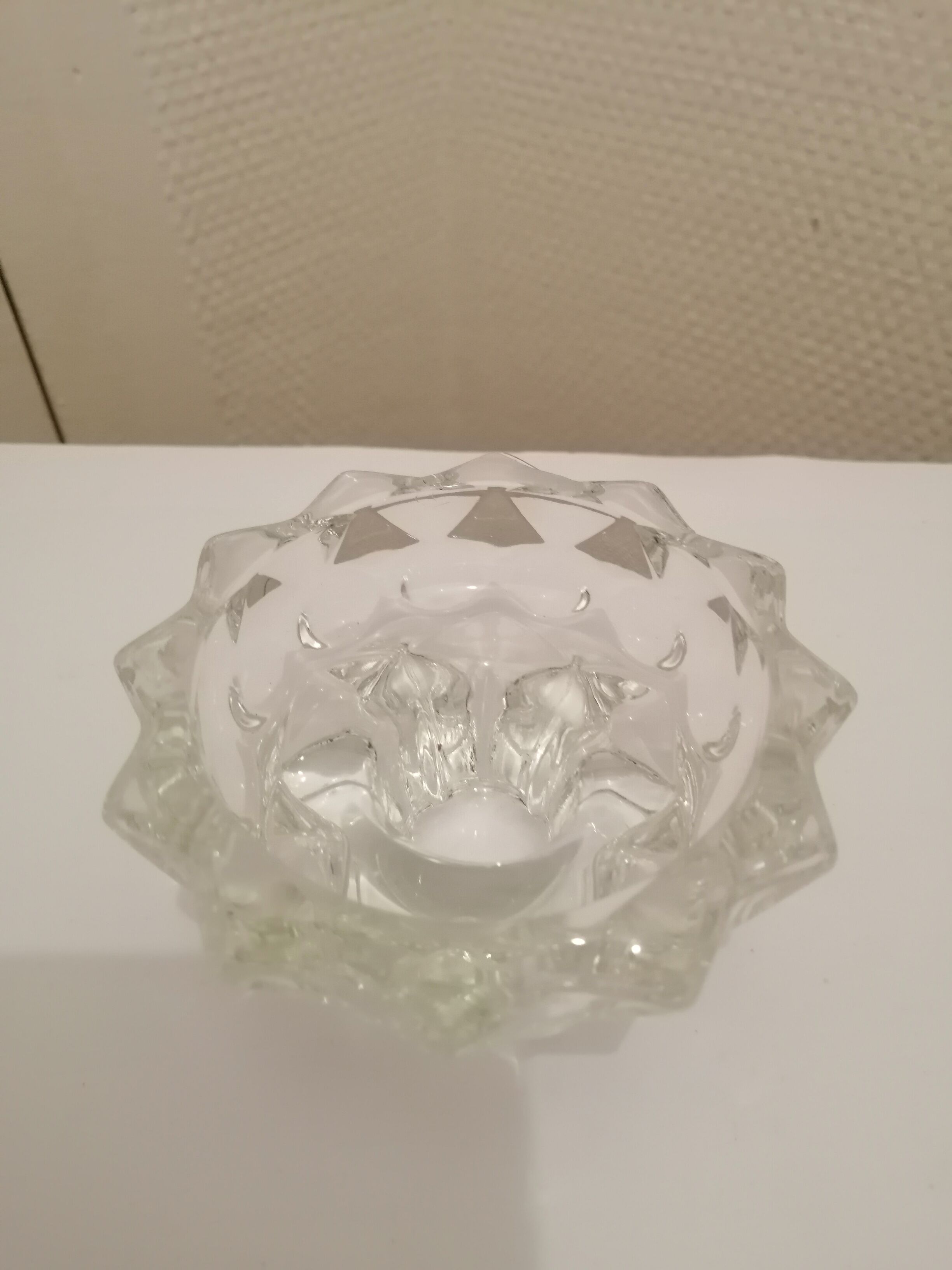 Vintage glass candle holder