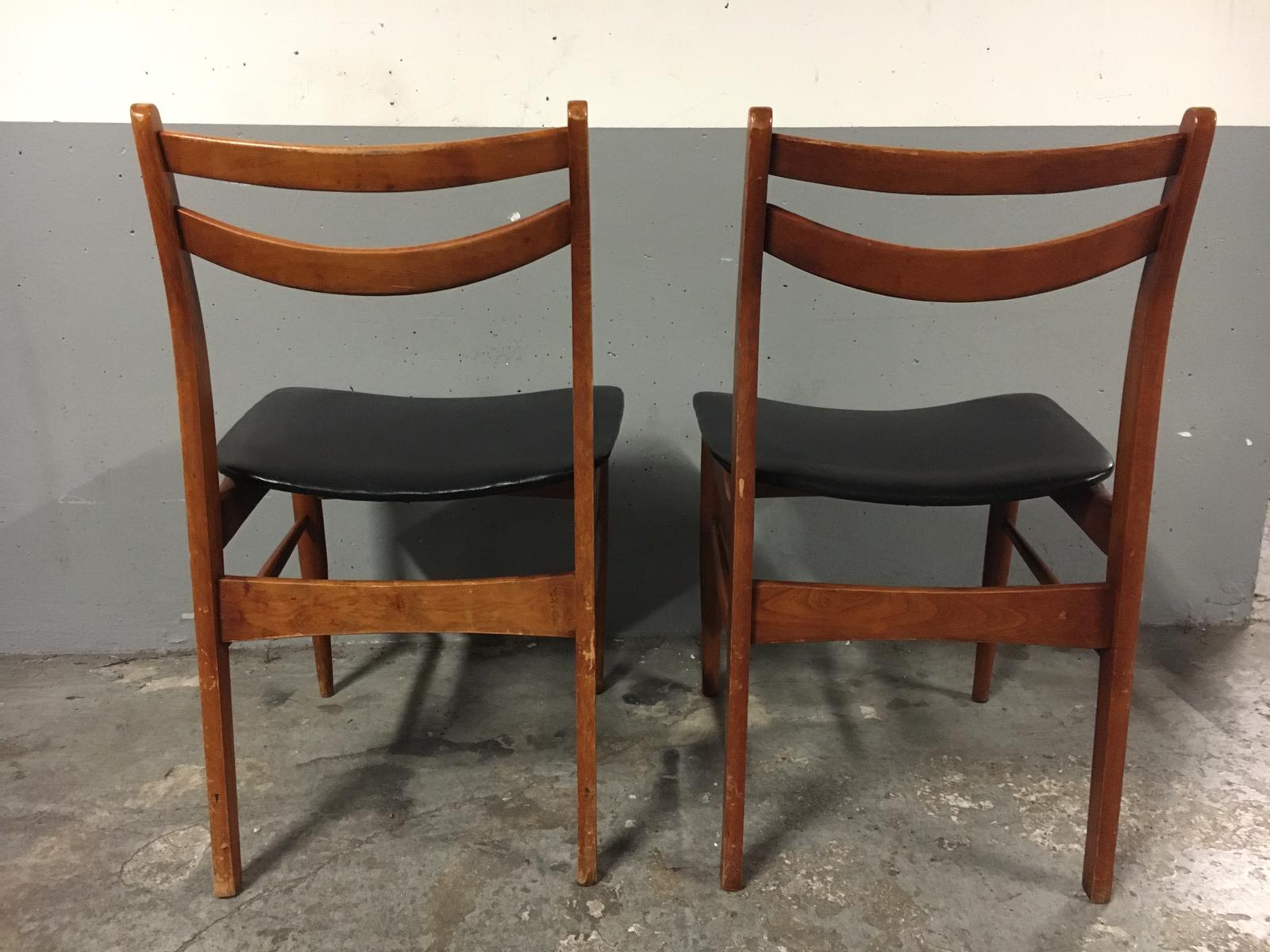 Pair of exotic wooden scandinavian chairs