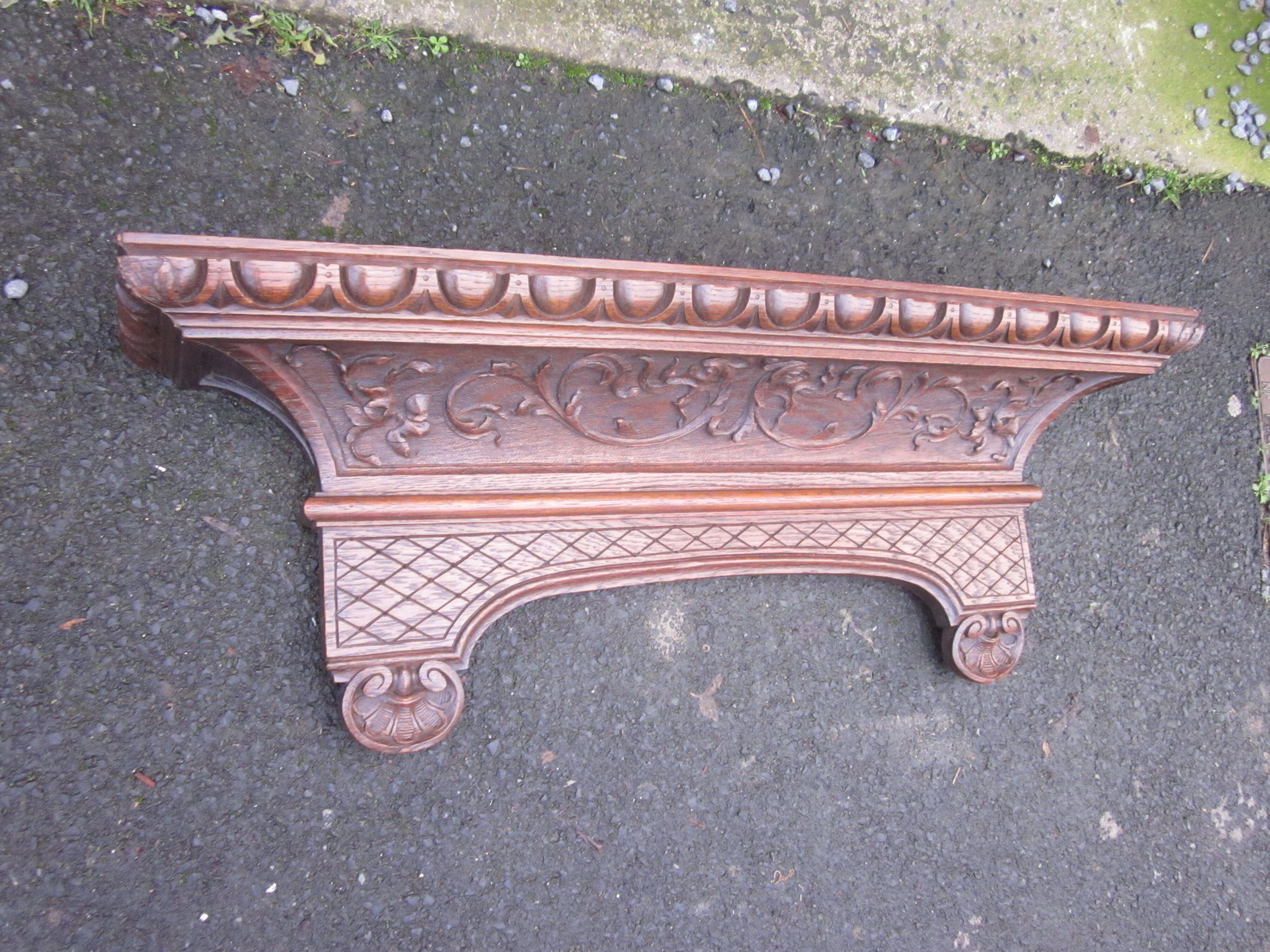 Sculpted channel wall console