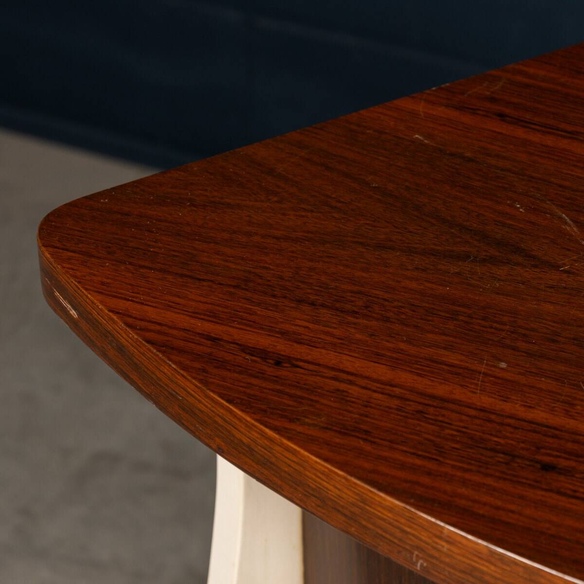 20thC ITALIAN STANDING DRY BAR IN HARDWOOD & CREAM LAMINATE c.1970