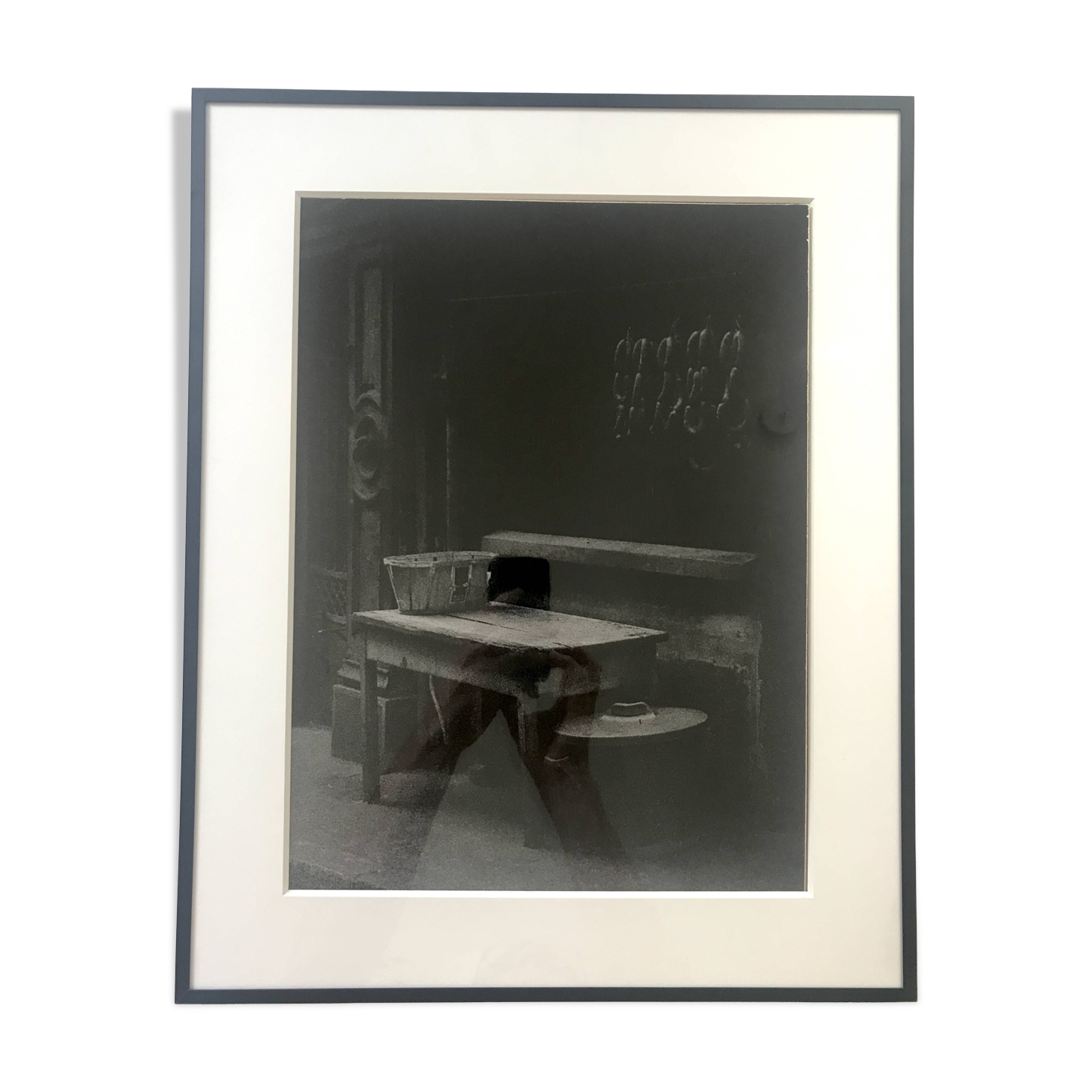 Butcher's display, 1970s/80s. Original black and white silver print on paper.