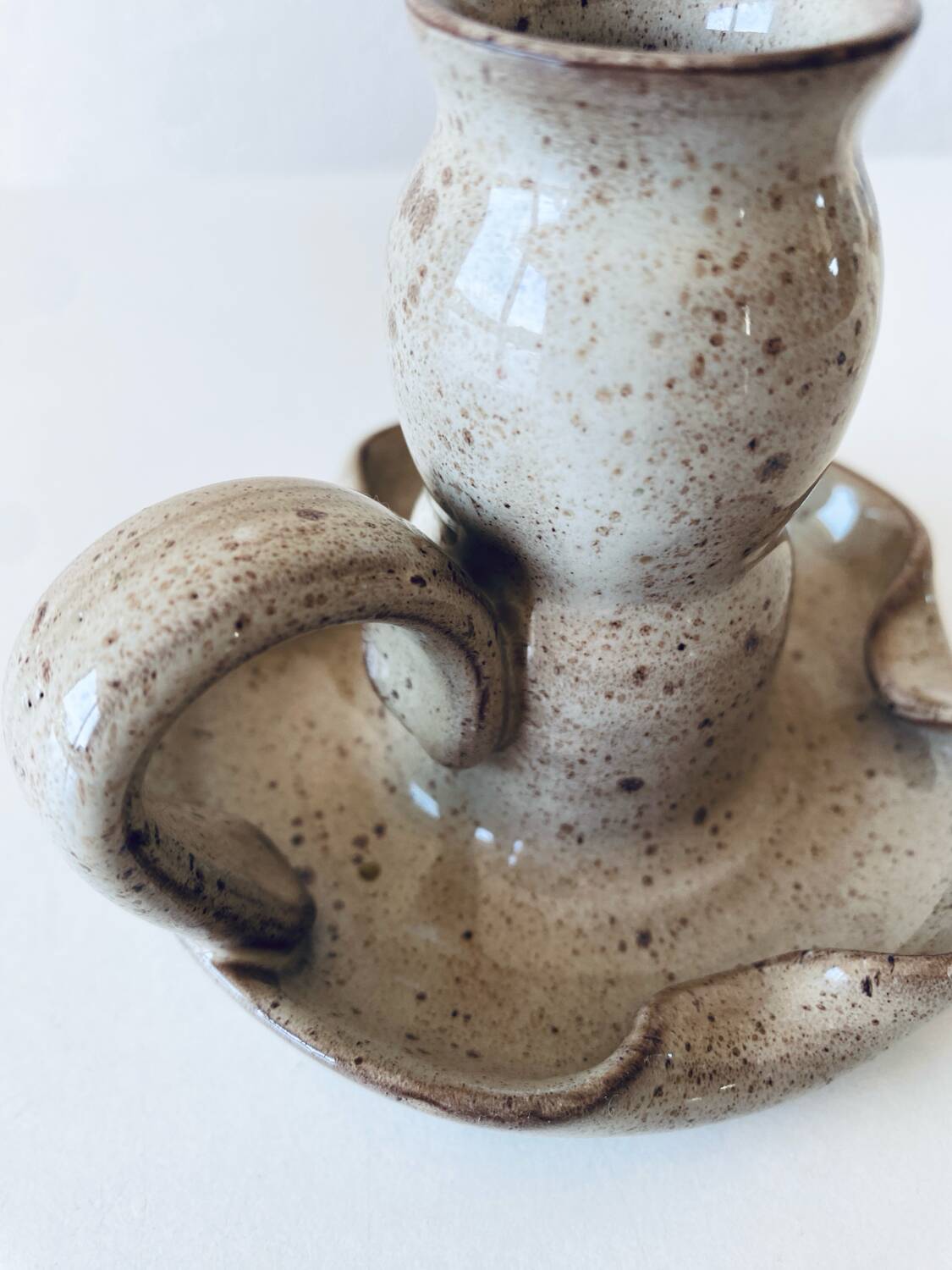 Ceramic candle holder signed Vallauris