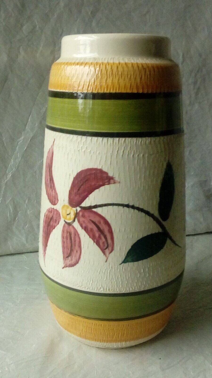 West germany ceramic vase vintage floral decor year 1960